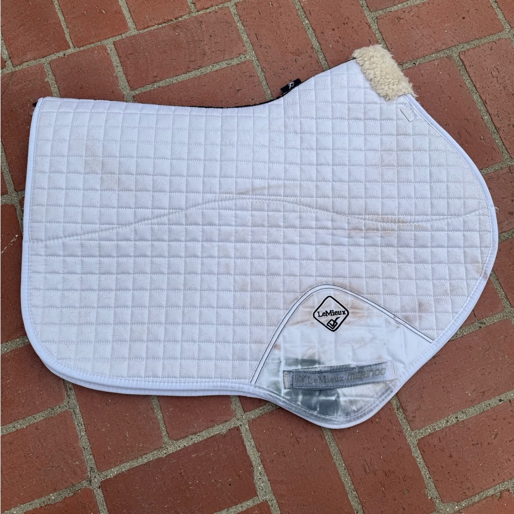 LeMieux White Merino Wool Saddle Pad
